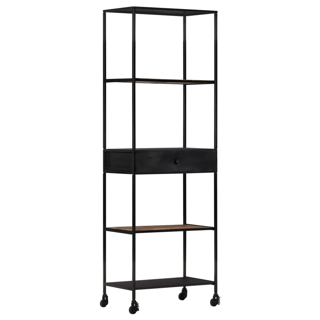 Boekenkast Ruw Mangohout En Ijzer 60 x 35 x 180 cm