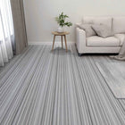 Floor planks 55 pcs Light grey 5.11 m² PVC