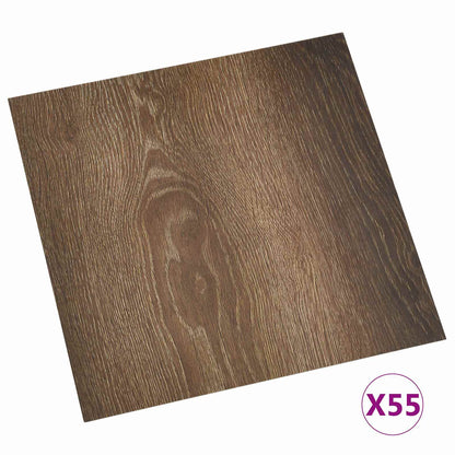 Vloerplanken 55 pcs Bruin 5,11 m² PVC