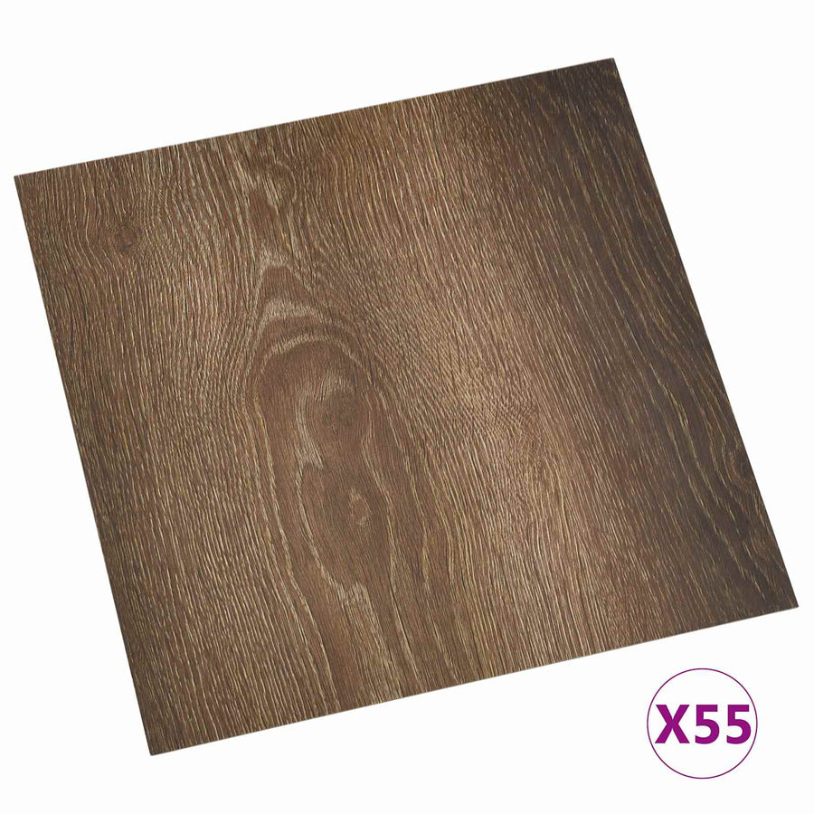 Vloerplanken 55 pcs Bruin 5,11 m² PVC