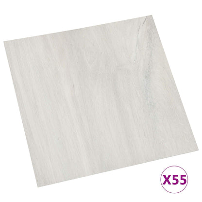 Vloerplanken 55 pcs Crème 5,11 m² PVC
