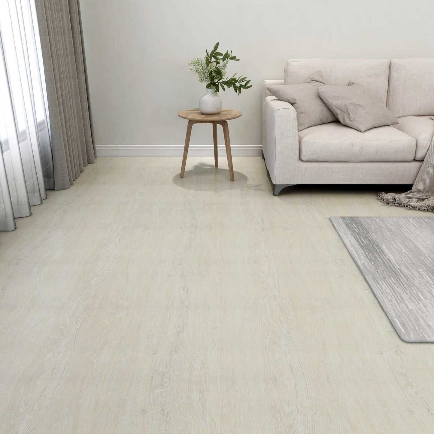 Vloerplanken 55 pcs Crème 5,11 m² PVC