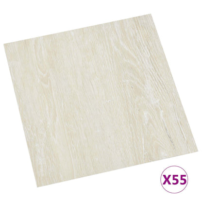 Vloerplanken 55 pcs Crème 5,11 m² PVC