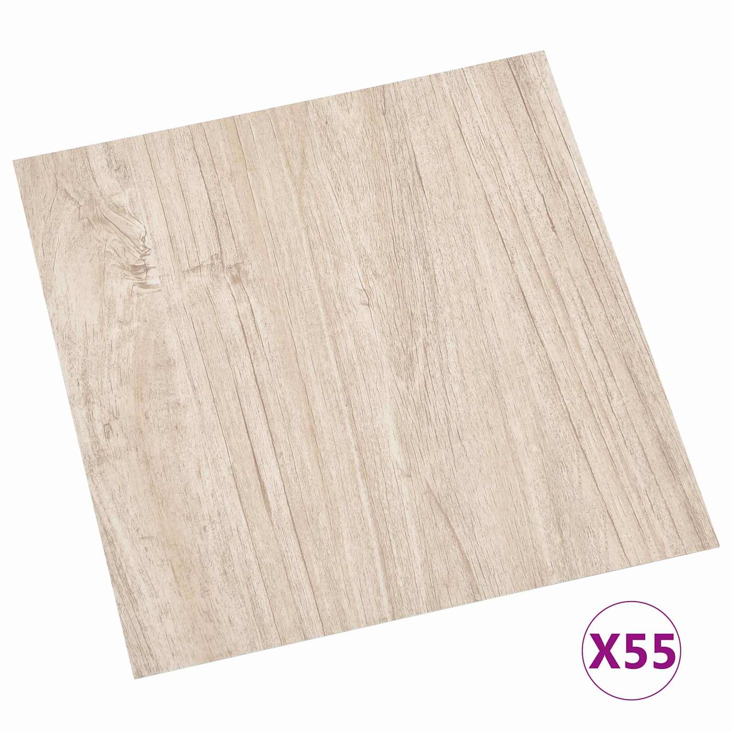 Vloerplanken 55 pcs Licht Bruin 5,11 m² PVC