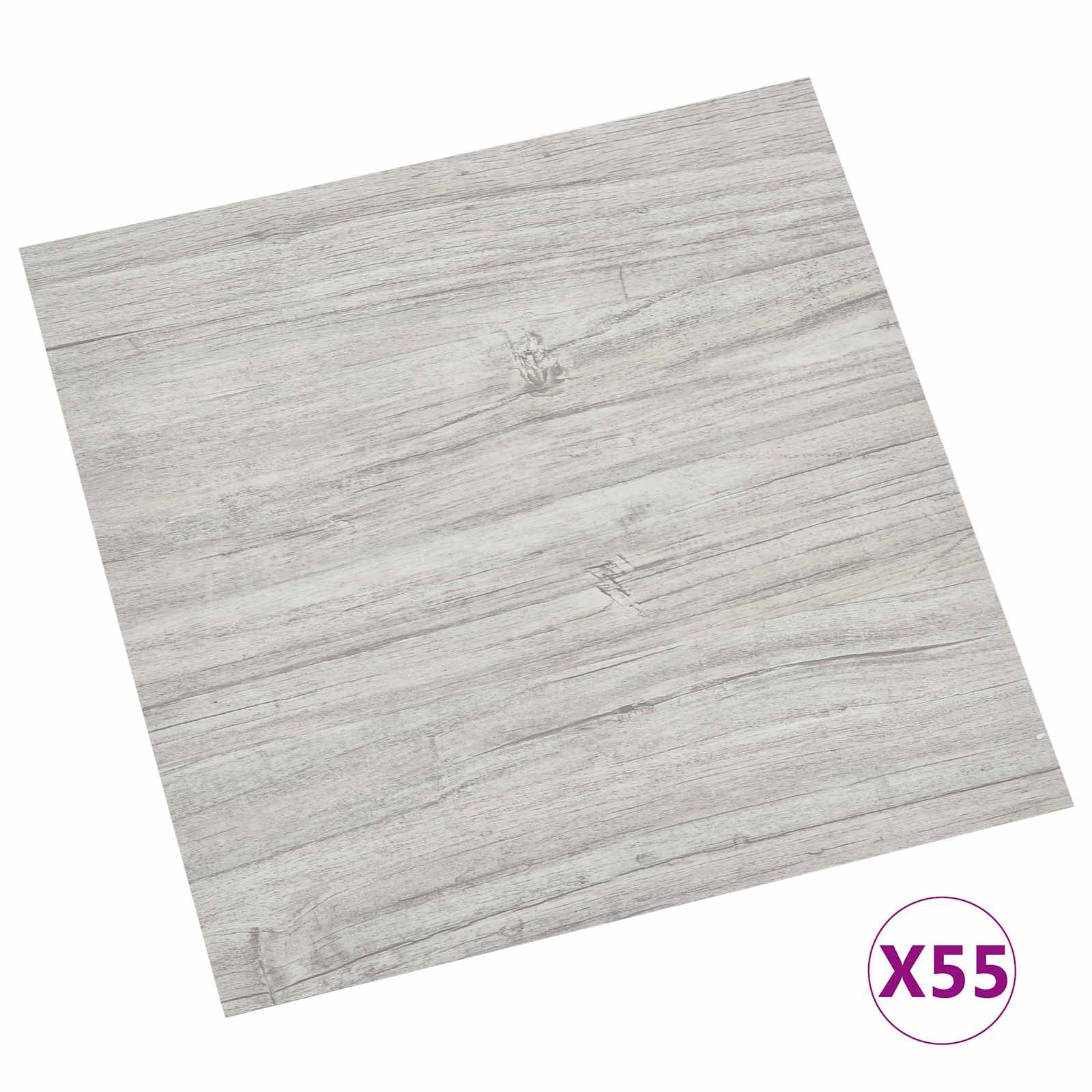 Vloerplanken 55 pcs Lichtgrijs 5,11 m² PVC