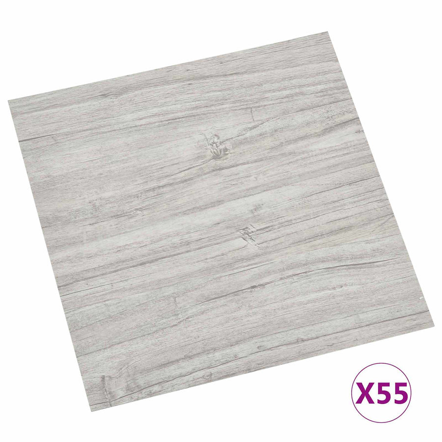 Vloerplanken 55 pcs Lichtgrijs 5,11 m² PVC