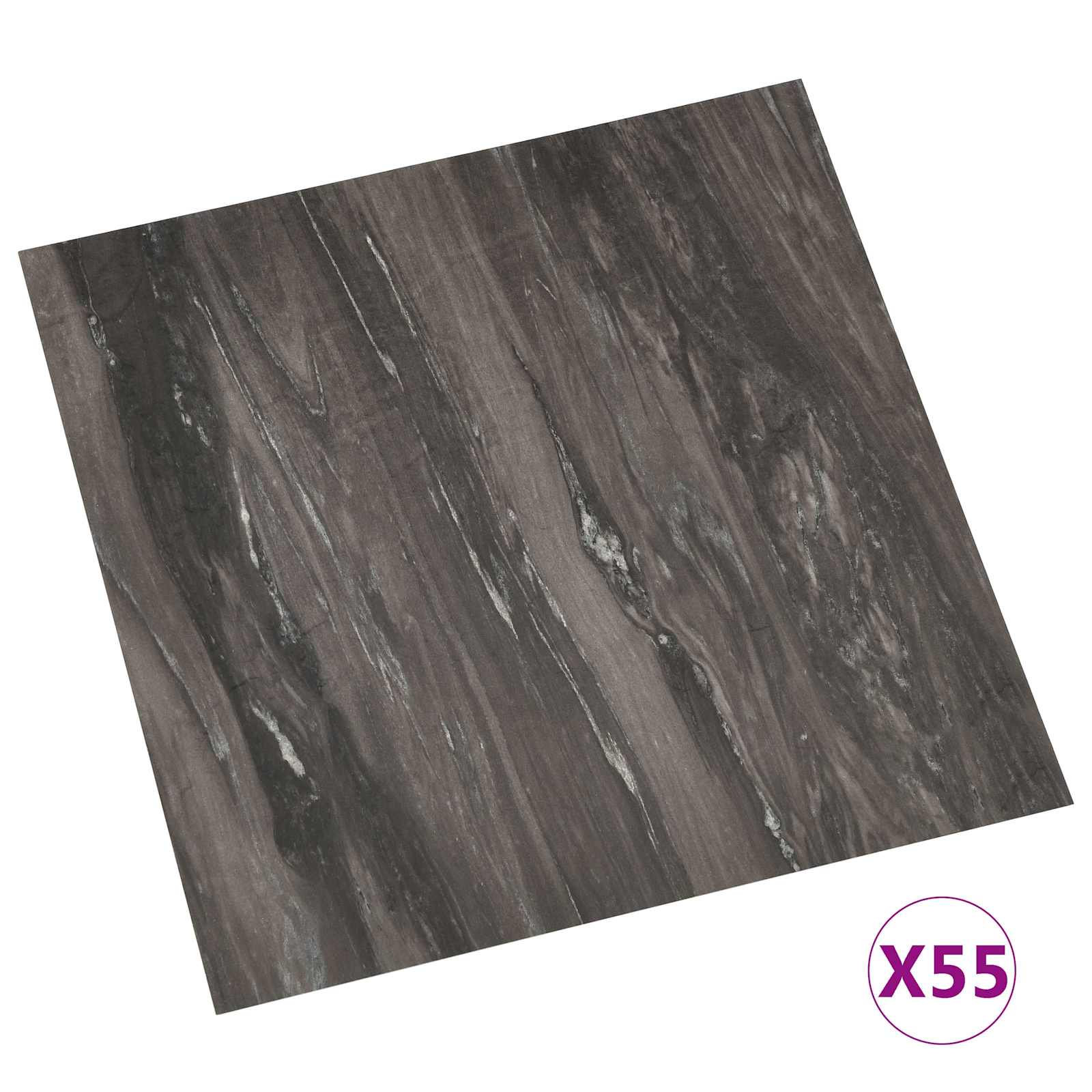 Vloerplanken 55 pcs Donkergrijs 5,11 m² PVC