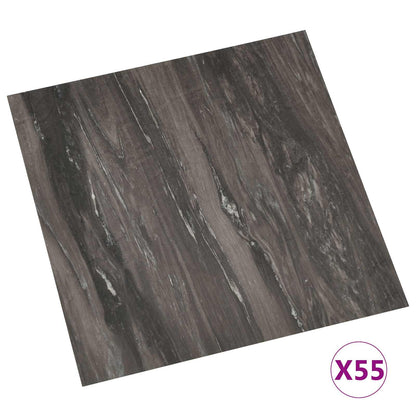 Vloerplanken 55 pcs Donkergrijs 5,11 m² PVC