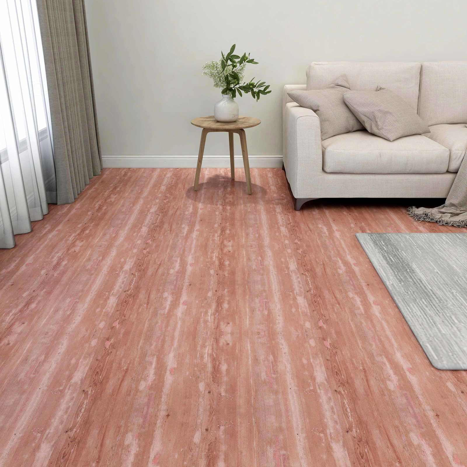 Vloerplanken 55 pcs Rood 5,11 m² PVC