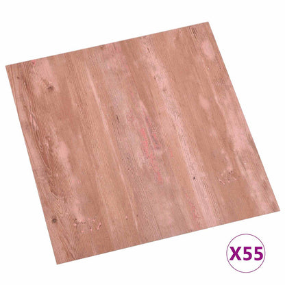 Vloerplanken 55 pcs Rood 5,11 m² PVC