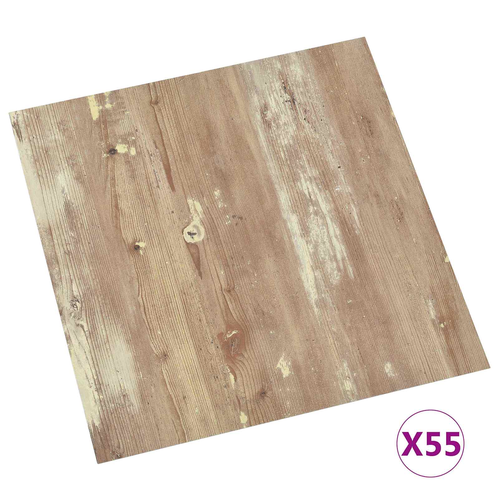 Vloerplanken 55 pcs Bruin 5,11 m² PVC