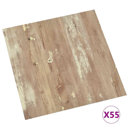 Vloerplanken 55 pcs Bruin 5,11 m² PVC