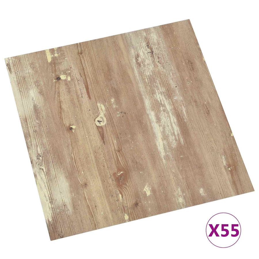 Vloerplanken 55 pcs Bruin 5,11 m² PVC