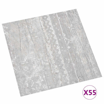 Vloerplanken 55 pcs Grijs 5,11 m² PVC