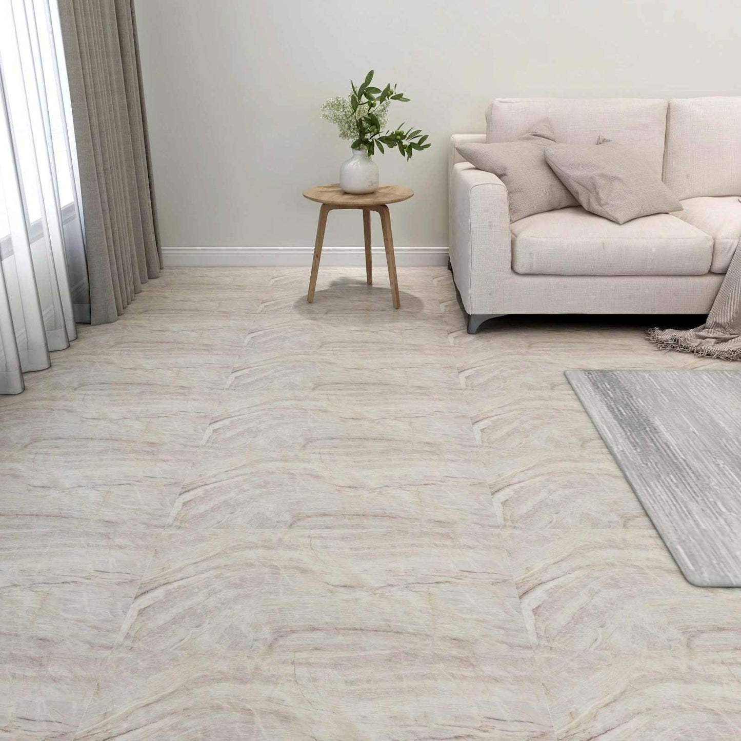 Vloerplanken 55 pcs Beige 5,11 m² PVC