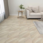 Vloerplanken zelfklevend 55 st 5,11 m² PVC gestreept beige Beige gestreept