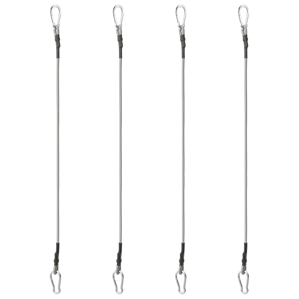 Touwen met karabijnhaak 4 st rubber