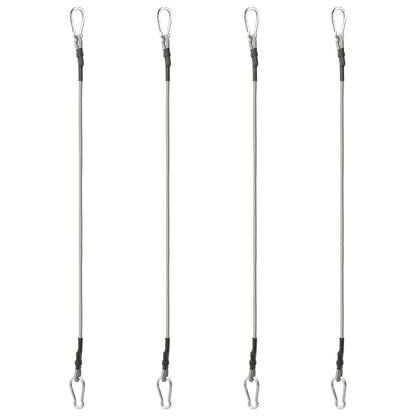 Touwen met karabijnhaak 4 st rubber
