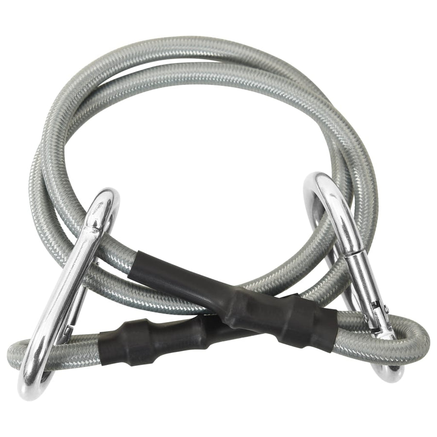 Touwen met karabijnhaak 4 st rubber
