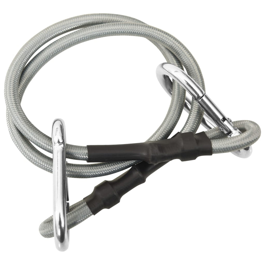 Touwen met karabijnhaak 4 st rubber