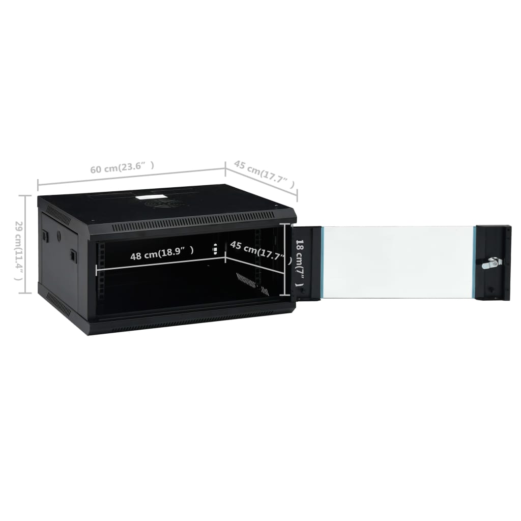 Netwerkkast Voor Aan De Muur 4U 19" Ip20 600 x 450 x 285 mm