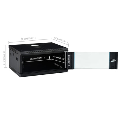 Netwerkkast Voor Aan De Muur 4U 19" Ip20 600 x 450 x 285 mm