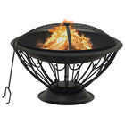 Fire Pit with Poker XXL 75 cm Steel