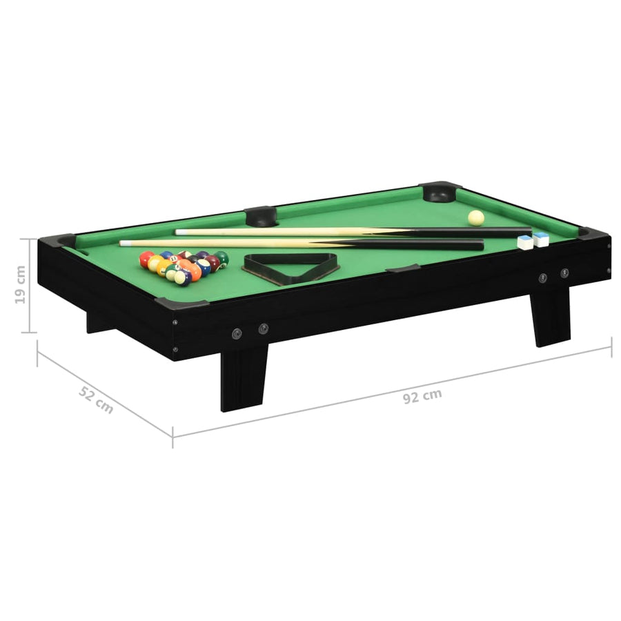 Minipooltafel 3 Feet 92X52X19 Cm Zwart en groen