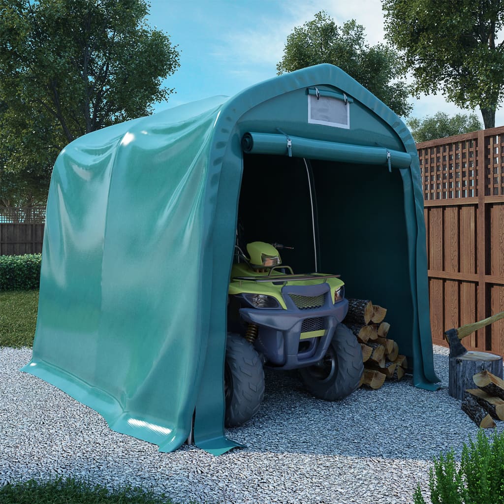 Garagetent 1,6X2,4 M Pvc Groen 1.6 x 2.4 m