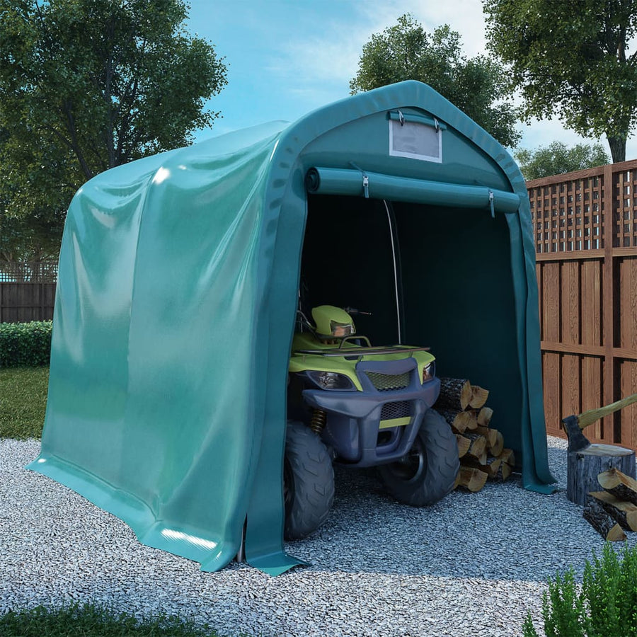 Garagetent 1,6X2,4 M Pvc Groen 1.6 x 2.4 m
