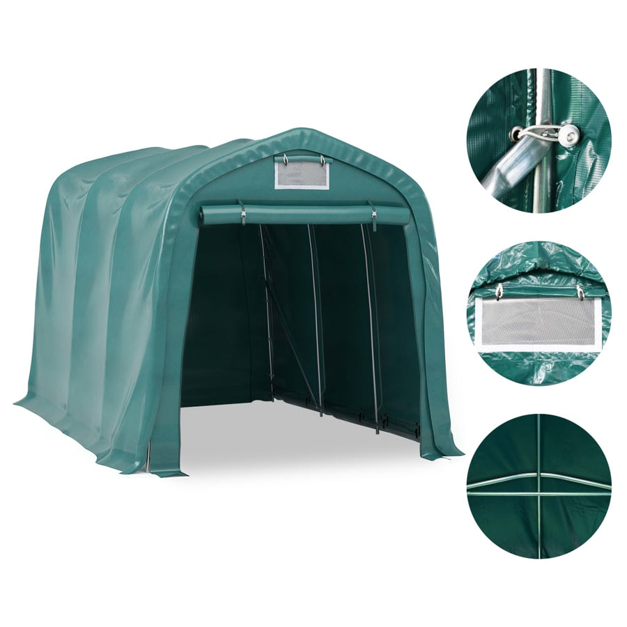 Garagetent 2,4X3,6 M Pvc Groen 2.4 x 3.6 m