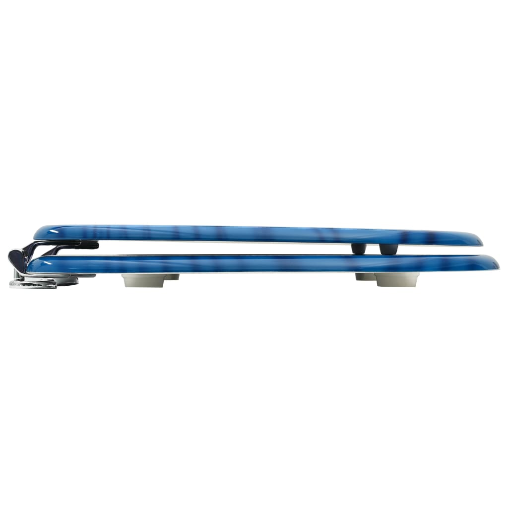 Toiletbrillen met deksel 2 st waterdruppel MDF blauw 2 Blauw waterdruppel Nee