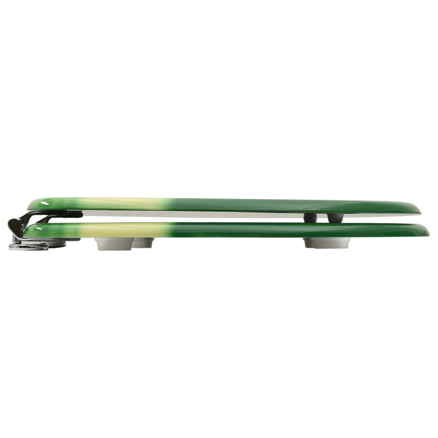 Toiletbrillen met deksel 2 st waterdruppel MDF groen 2 Groen waterdruppel Nee