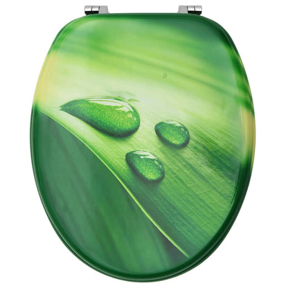 Toiletbrillen met deksel 2 st waterdruppel MDF groen 2 Groen waterdruppel Nee