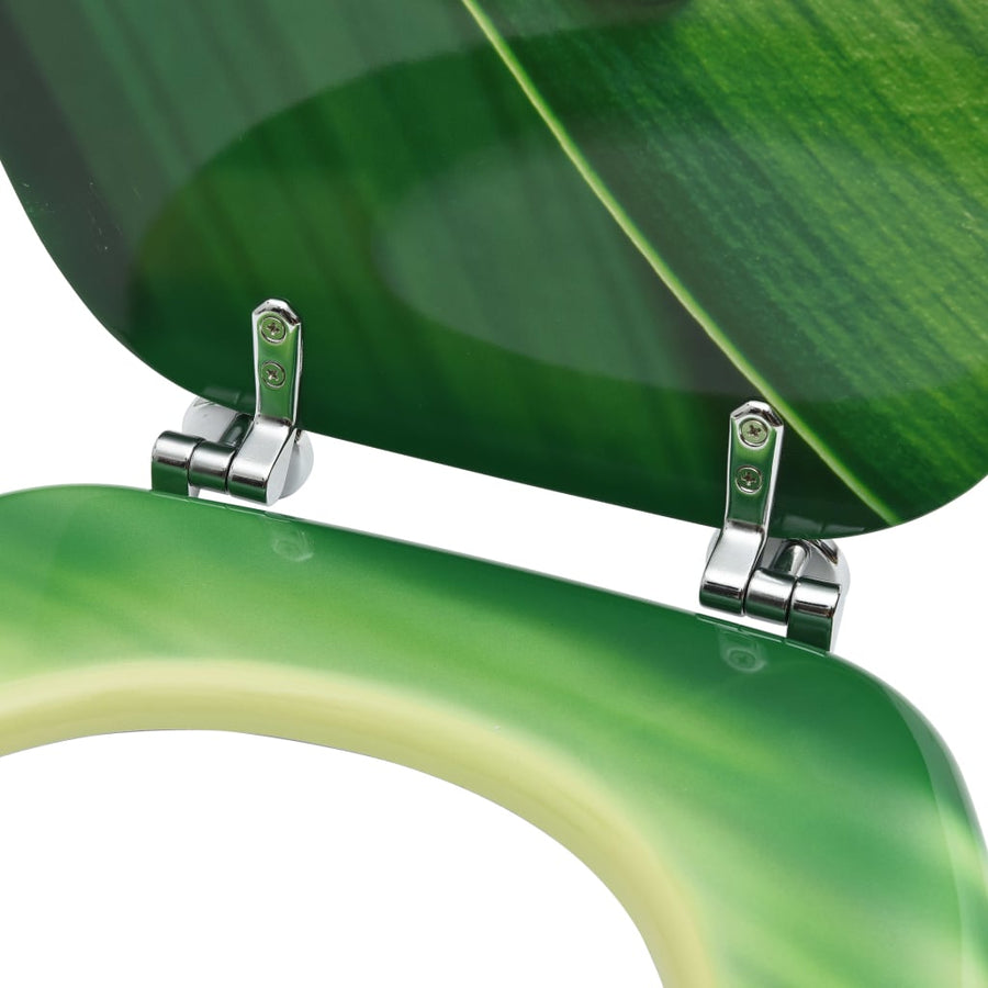 Toiletbrillen met deksel 2 st waterdruppel MDF groen 2 Groen waterdruppel Nee