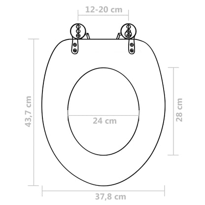 Toiletbrillen met deksel 2 st strand MDF 2 Strand Nee