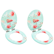 Toiletbrillen met soft-close deksel 2 st flamingo MDF 2 Flamingo Ja