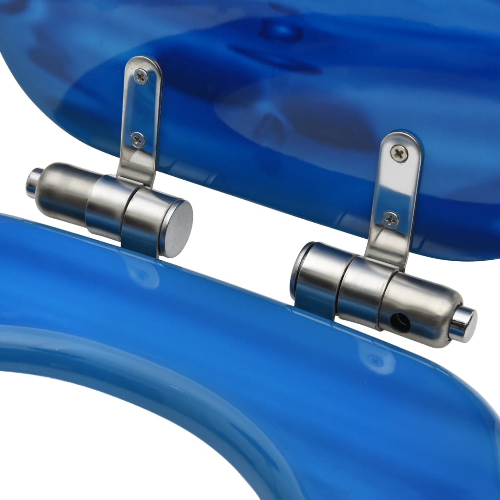 Toiletbrillen met soft-close deksel 2 st waterdruppel MDF blauw 2 Blauw waterdruppel Ja
