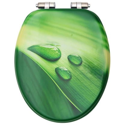 Toiletbrillen met soft-close deksel 2 st waterdruppel MDF groen 2 Groen waterdruppel Ja