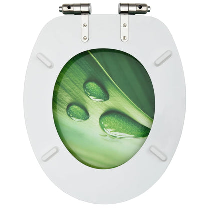 Toiletbrillen met soft-close deksel 2 st waterdruppel MDF groen 2 Groen waterdruppel Ja