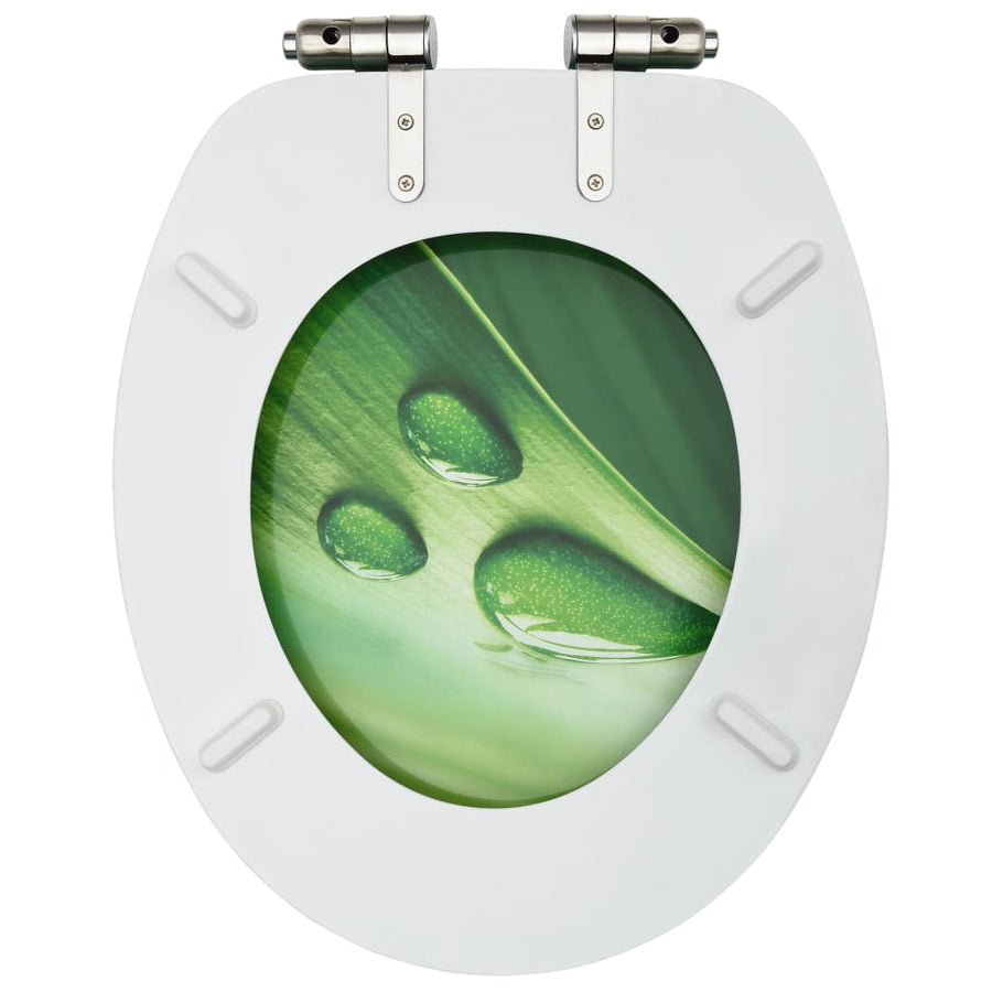 Toiletbrillen met soft-close deksel 2 st waterdruppel MDF groen 2 Groen waterdruppel Ja