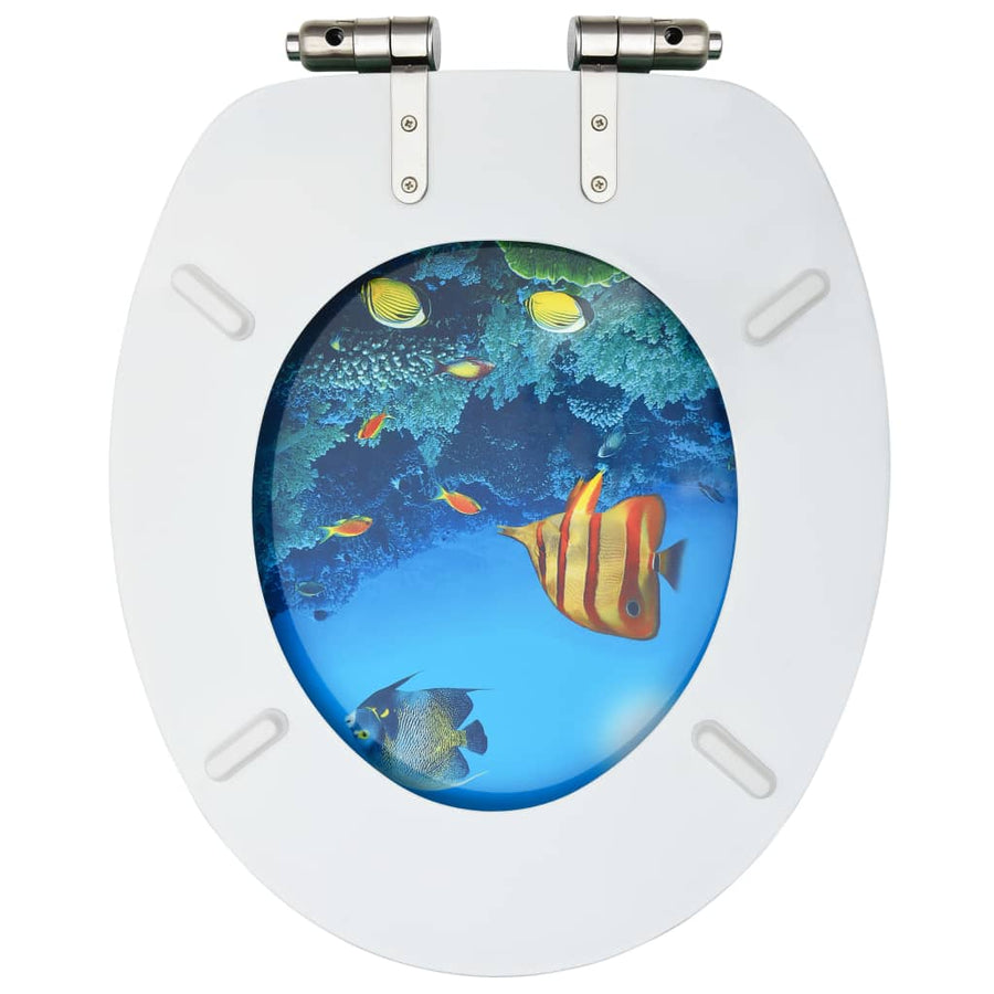 Toiletbrillen met soft-close deksel 2 st diepzee MDF 2 Diepzee Ja