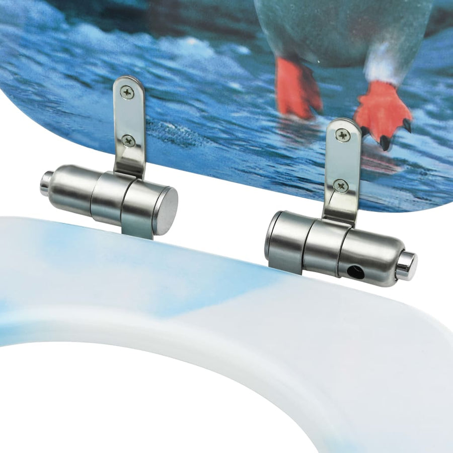 Toiletbrillen met soft-close deksel 2 st pinguïn MDF 2 Pinguin Ja