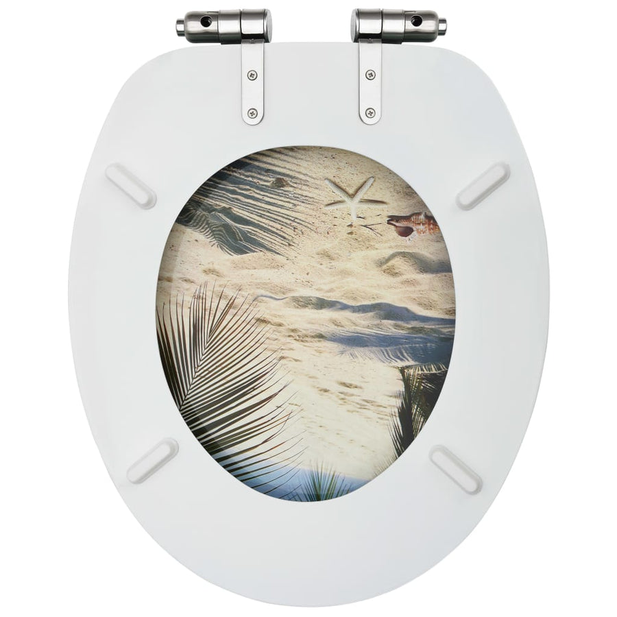 Toiletbrillen met soft-close deksel 2 st strand MDF 2 Strand Ja