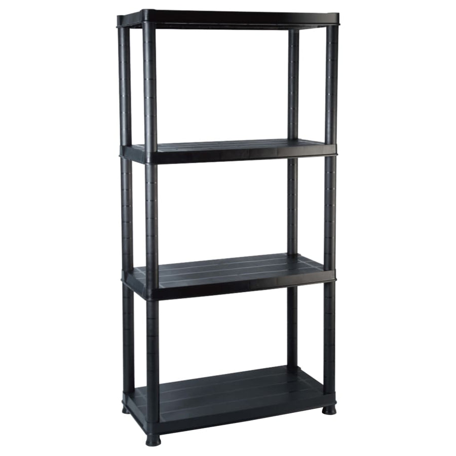 Opbergrek 4-Laags 6X30,5X30 Cm Kunststof Zwart 61 x 30.5 x 130 cm