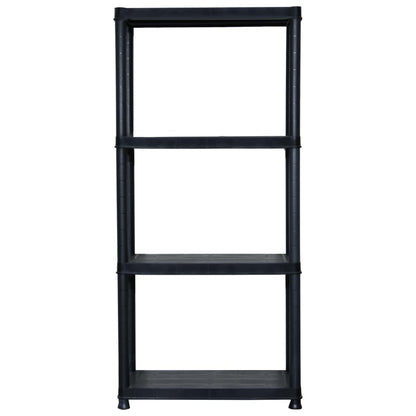 Opbergrek 4-Laags 6X30,5X30 Cm Kunststof Zwart 61 x 30.5 x 130 cm