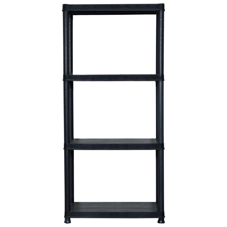 Opbergrek 4-Laags 6X30,5X30 Cm Kunststof Zwart 61 x 30.5 x 130 cm