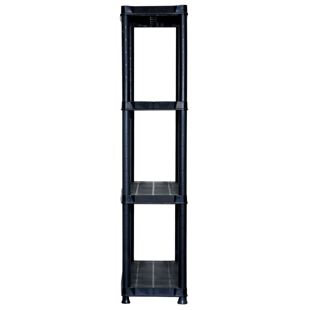 Opbergrek 4-Laags 6X30,5X30 Cm Kunststof Zwart 61 x 30.5 x 130 cm