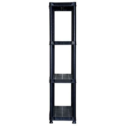 Opbergrek 4-Laags 6X30,5X30 Cm Kunststof Zwart 61 x 30.5 x 130 cm