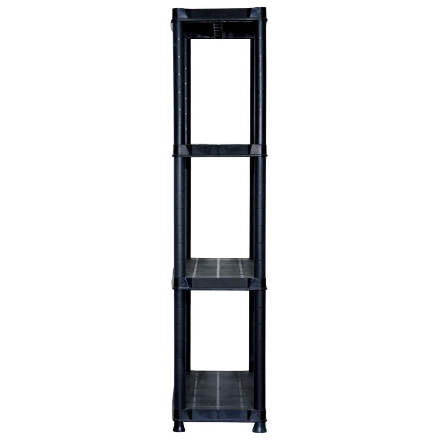 Opbergrek 4-Laags 6X30,5X30 Cm Kunststof Zwart 61 x 30.5 x 130 cm